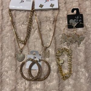 Gold and Silver Jewelry Set